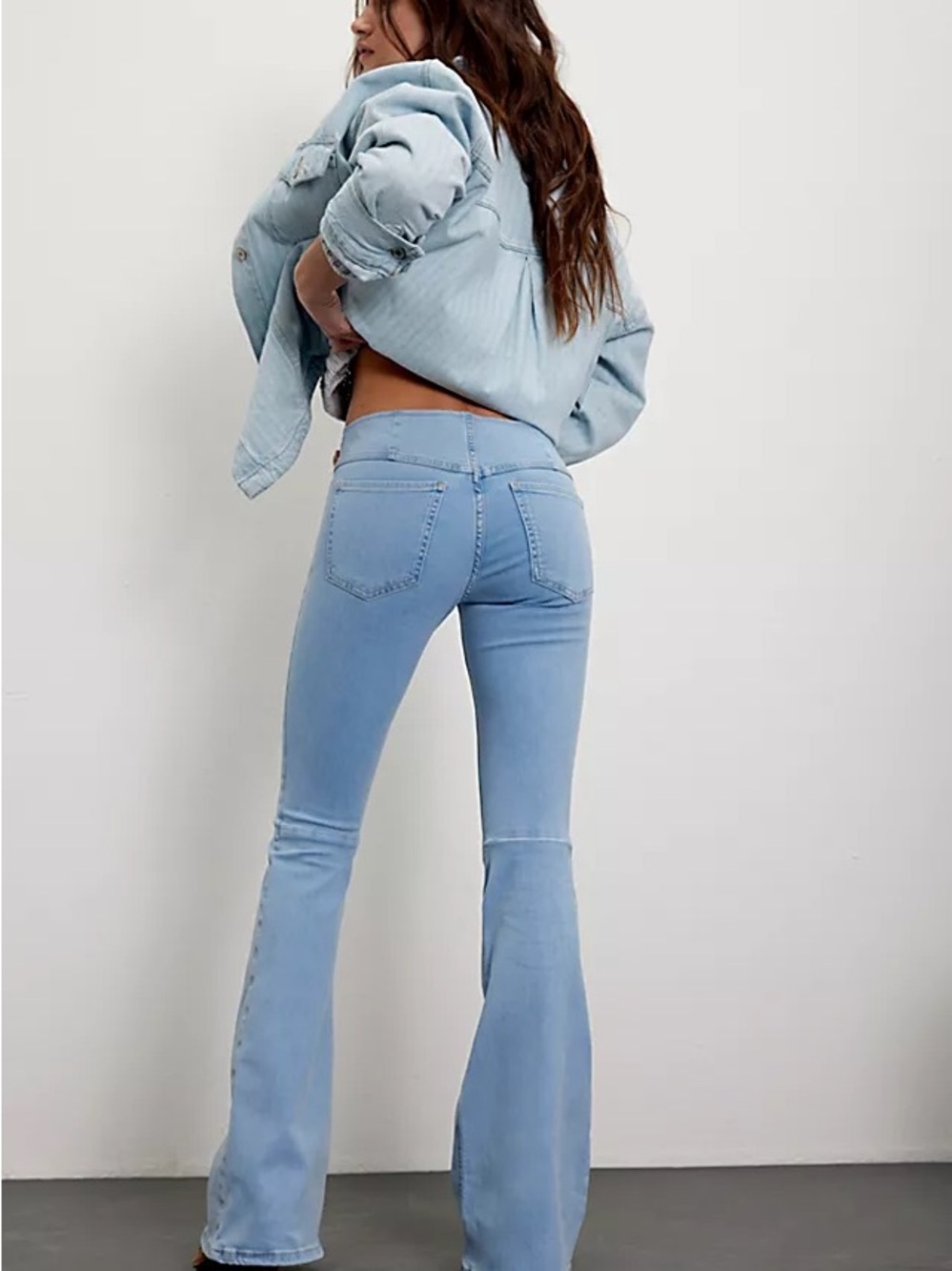 Free People We the Free Penny Pull on Jeans High-Rise Flare Size 28